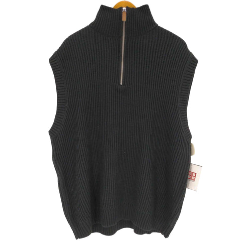 フリークスストア FREAKS STORE ビッグシルエット 畦編み ハーフジップ ニットベスト メンズ import:L
