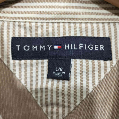 トミーヒルフィガー TOMMY HILFIGER 刺繍ロゴ ボタンダウン ロングスリーブシャツ メンズ L