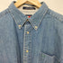 トミージーンズ tommy jeans 刺繍ロゴ デニムシャツ メンズ import:XL