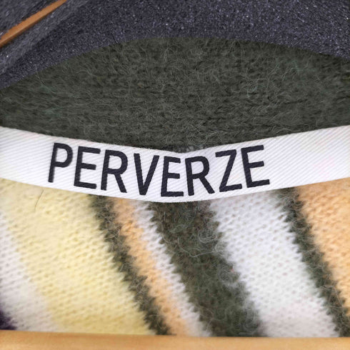 パーバーズ PERVERZE 21AW color stripe knit cardigan レディース FREE