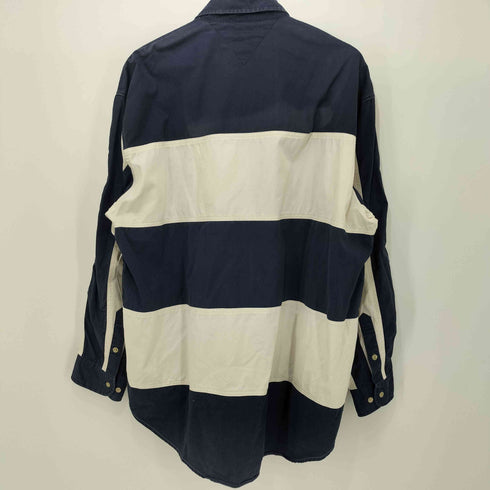 トミーヒルフィガー TOMMY HILFIGER エンブレム刺繍ロゴ ボタンダウン ロングスリーブシャツ メンズ XL