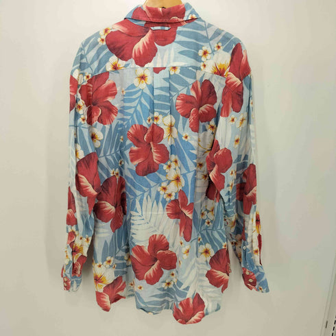 トミーヒルフィガー TOMMY HILFIGER 花柄 ロングスリーブ リネンシャツ メンズ L