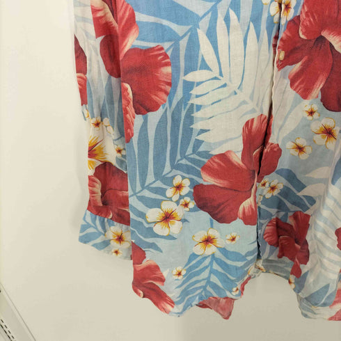 トミーヒルフィガー TOMMY HILFIGER 花柄 ロングスリーブ リネンシャツ メンズ L