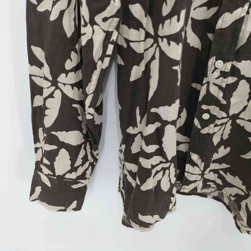 トミーヒルフィガー TOMMY HILFIGER 花柄 ロングスリーブ リネンシャツ メンズ L