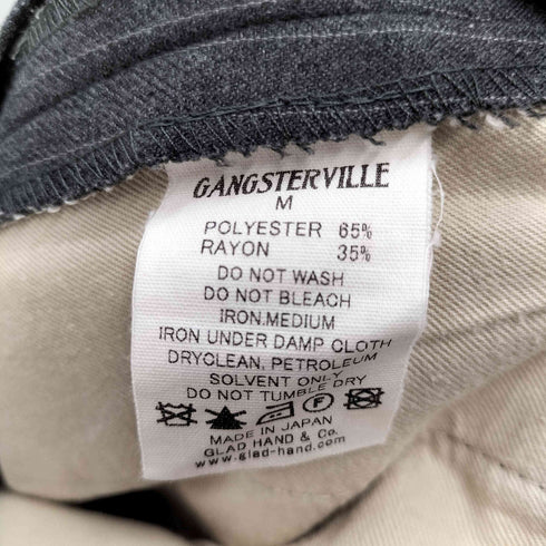 ギャングスタビル GANGSTERVILLE ノータックストライプスラックス メンズ M