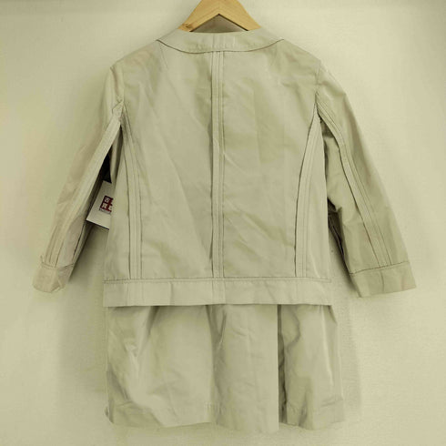 ジルサンダー JIL SANDER イタリア製 ポリシルク 比翼 ノーカラージャケット&ミディスカート セットアップ レディース ジャケット:34 スカート:36