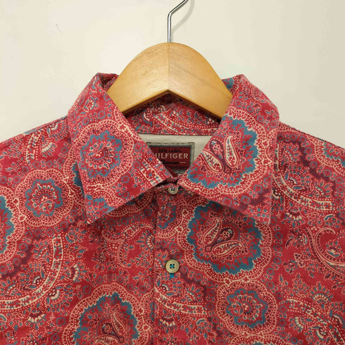 トミーヒルフィガー TOMMY HILFIGER RED LABEL ペイズリー柄 ロングスリーブシャツ メンズ L