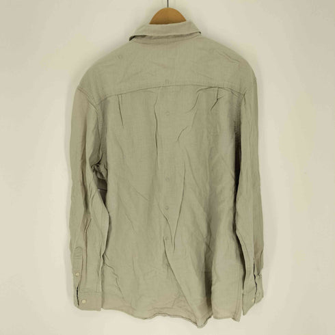 アルファニ ALFANI エポレット フラップポケット リネン混 レギュラーカラーシャツ メンズ import:L