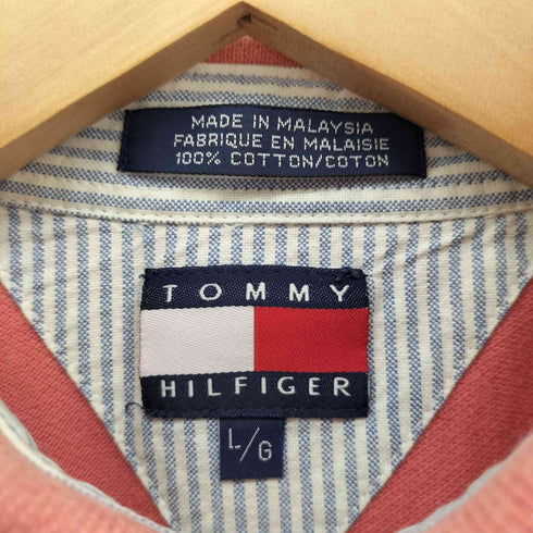 トミーヒルフィガー TOMMY HILFIGER エンブレム刺繍ロゴ ポロシャツ メンズ L