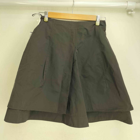 ジルサンダー JIL SANDER イタリア製 ポリシルク タックデザインジャケット&レイヤードスカート セットアップ レディース 34