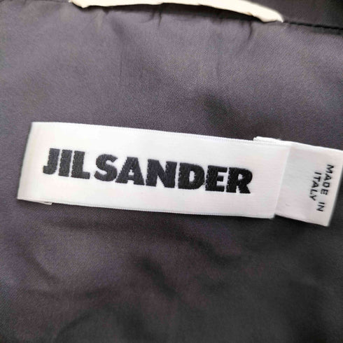 ジルサンダー JIL SANDER イタリア製 ポリシルク タックデザインジャケット&レイヤードスカート セットアップ レディース 34