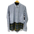 コムデギャルソンオムプリュス COMME des GARCONS HOMME PLUS 20AW L/S チェック切替ストライプシャツ メンズ import:M
