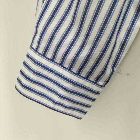 コムデギャルソンオムプリュス COMME des GARCONS HOMME PLUS 20AW L/S チェック切替ストライプシャツ メンズ import:M