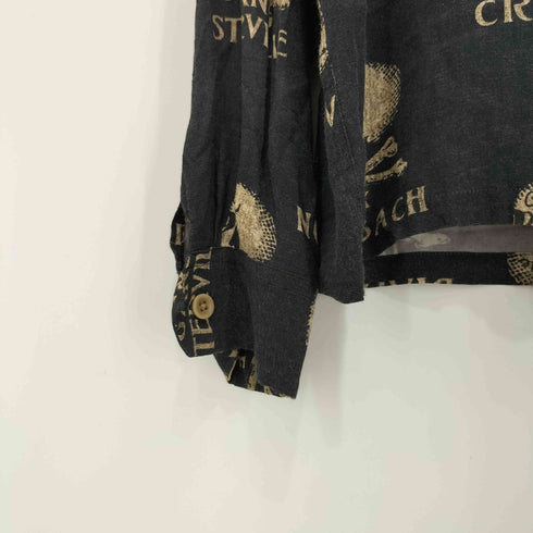 ギャングスタビル GANGSTERVILLE RIP GANG SHORT LONG SHIRTS 長袖開襟シャツ ドクロ メンズ M