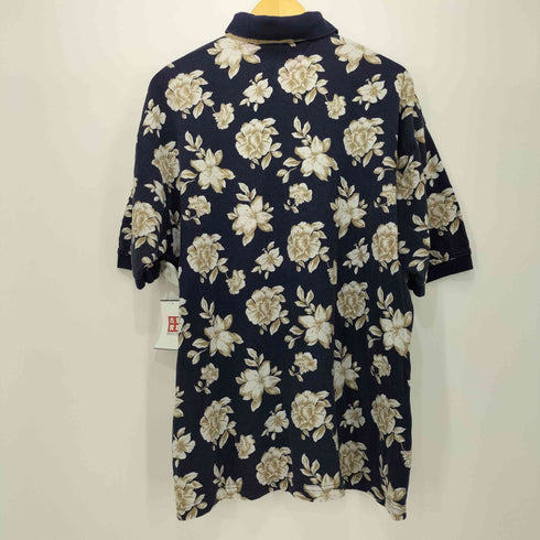 トミーヒルフィガー TOMMY HILFIGER 刺繍ロゴ 花柄 ポロシャツ メンズ XL