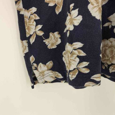 トミーヒルフィガー TOMMY HILFIGER 刺繍ロゴ 花柄 ポロシャツ メンズ XL