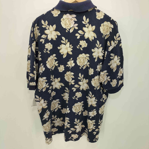 トミーヒルフィガー TOMMY HILFIGER 刺繍ロゴ 花柄 ポロシャツ メンズ L