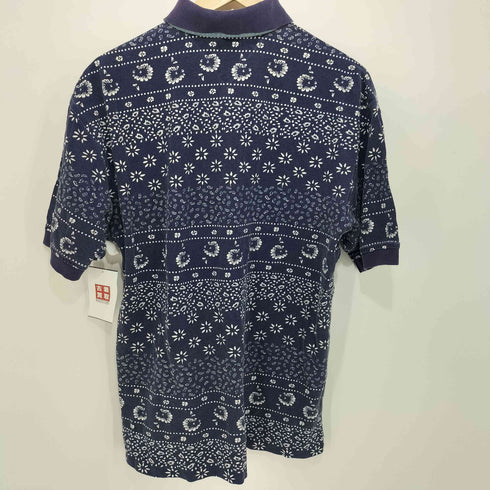 トミーヒルフィガー TOMMY HILFIGER エンブレム刺繍ロゴ ペイズリー柄 ポロシャツ メンズ M