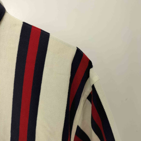 トミーヒルフィガー TOMMY HILFIGER 刺繍ロゴ マルチストライプ ポロシャツ メンズ L