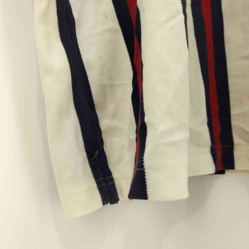 トミーヒルフィガー TOMMY HILFIGER 刺繍ロゴ マルチストライプ ポロシャツ メンズ L