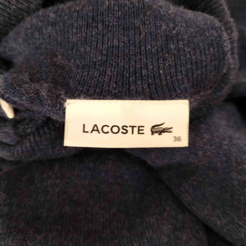 ラコステ LACOSTE ロゴ刺繍 ウール タートルネックニット レディース 36