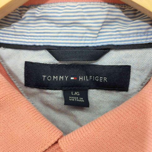 トミーヒルフィガー TOMMY HILFIGER 刺繍ロゴ ポロシャツ メンズ L