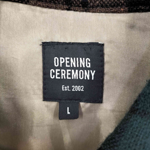 オープニングセレモニー OPENING CEREMONY ウール混 チェック柄セットアップ メンズ L