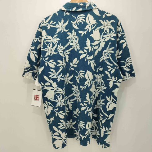 トミーヒルフィガー TOMMY HILFIGER エンブレム刺繍ロゴ 花柄 ポロシャツ メンズ L