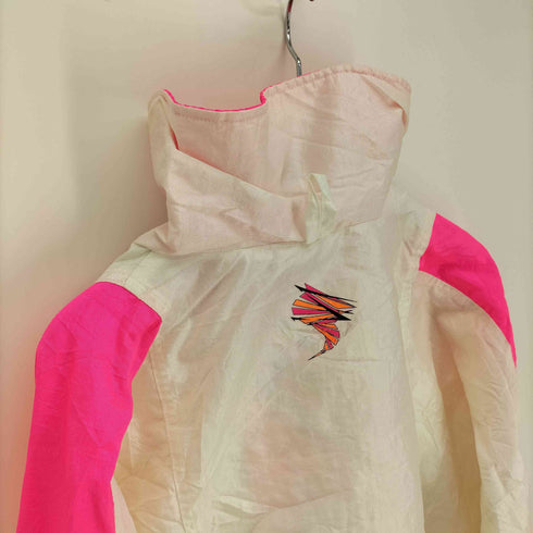韓国製 unbuster perfprmance sports apparel サンバスター パフォーマンス スポーツ アパレル 比翼ボタン ハーフジップ ナイロン スキーウェア ジャケット レディース import:L
