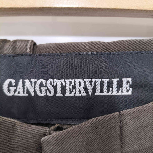 ギャングスタビル GANGSTERVILLE Suzy オールドイングリッシュ刺繍ロゴ スタッズチノ メンズ S