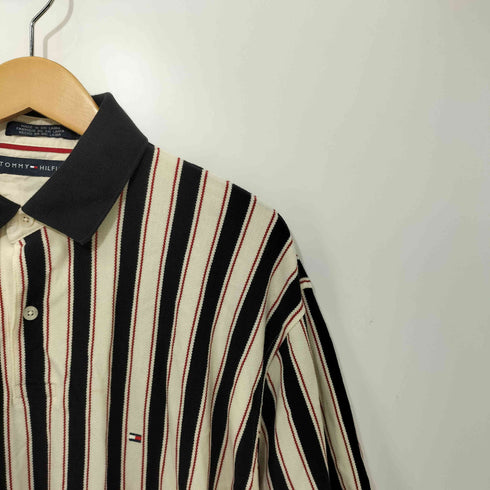 トミーヒルフィガーゴルフ TOMMY HILFIGER GOLF マルチストライプ ポロシャツ メンズ XL