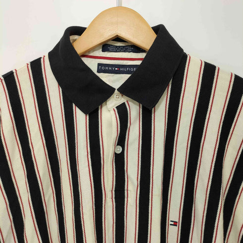 トミーヒルフィガーゴルフ TOMMY HILFIGER GOLF マルチストライプ ポロシャツ メンズ XL