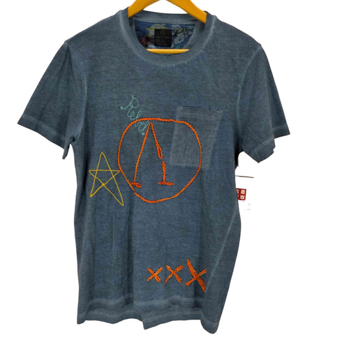 ロストインアルビオン LOST IN ALBION イタリア製 刺繍デザインクルーネックTシャツ メンズ import:S