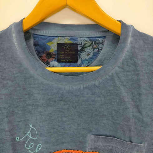 ロストインアルビオン LOST IN ALBION イタリア製 刺繍デザインクルーネックTシャツ メンズ import:S