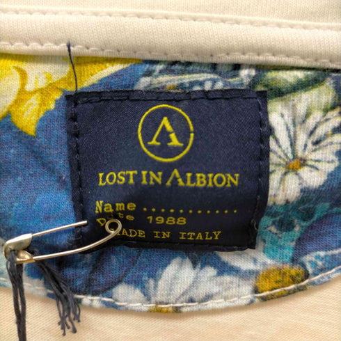 ロストインアルビオン LOST IN ALBION イタリア製 刺繍デザインクルーネックTシャツ メンズ import:L