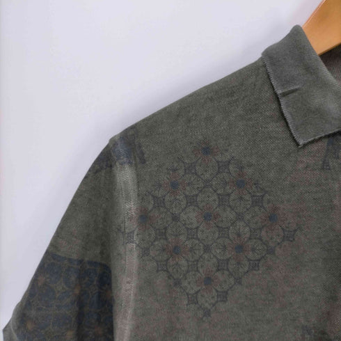 ロストインアルビオン LOST IN ALBION イタリア製 プリントポロシャツ メンズ import:S