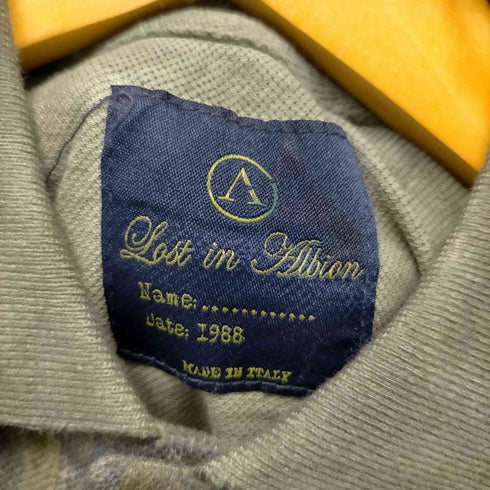 ロストインアルビオン LOST IN ALBION イタリア製 プリントポロシャツ メンズ import:S