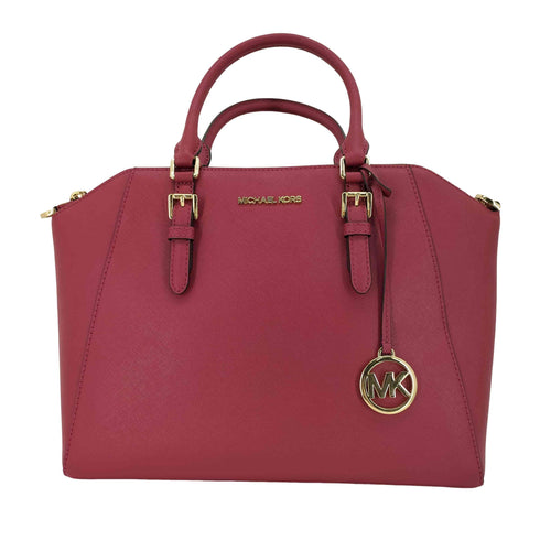 マイケルコース Michael Kors レザー ロゴプレート ハンド バッグ レディース