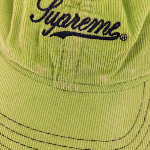 シュプリーム Supreme スクリプトロゴ6panelコーデュロイキャップ レディース