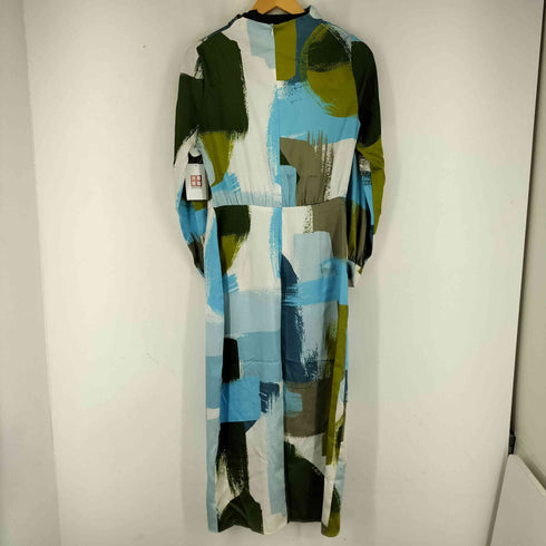 ザラ ZARA MULTICOLOURED PRINTED MIDI DRESS レディース S