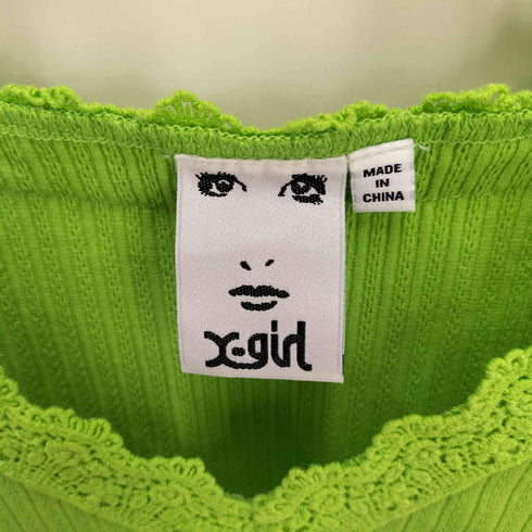 エックスガール X-girl レース Vネック カットソー Y2K レディース 1