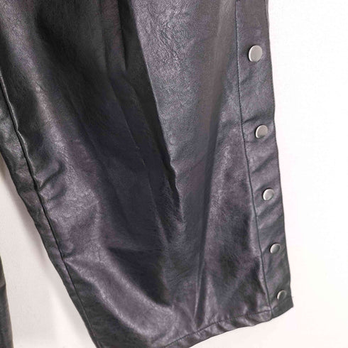 クレイル CLEL Multi-silhouette loose side button pants マルチシルエット ルーズサイドボタンパンツ フェイクレザー メンズ JPN:M