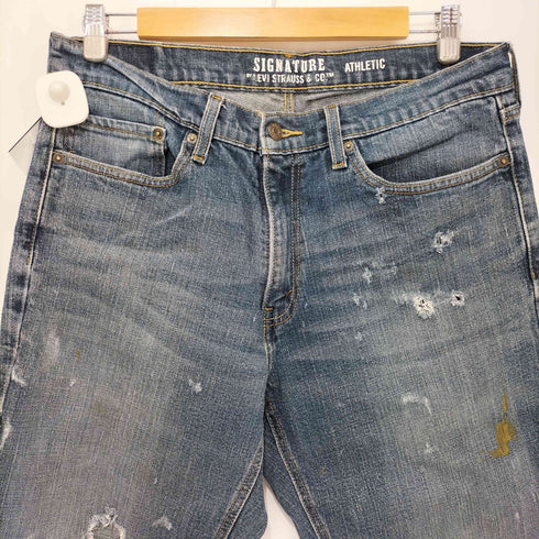 リーバイス Levis SIGNATURE ATHLETIC ボタン裏3937刻印 ジップフライ ダメージ デニム パンツ メンズ W34 L32