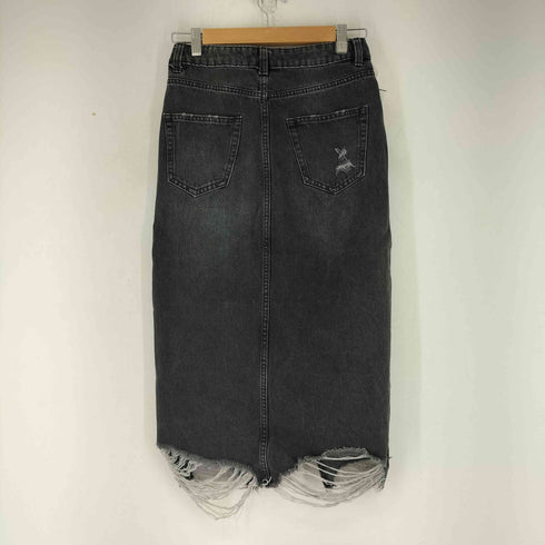 ザラ ZARA カットオフ ブラックデニムスカート レディース XS