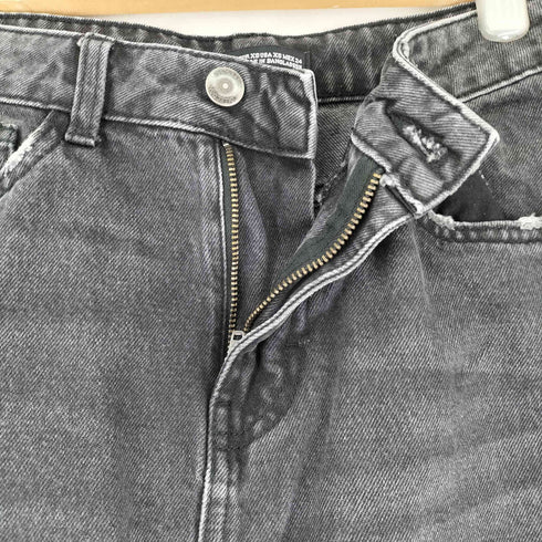 ザラ ZARA カットオフ ブラックデニムスカート レディース XS