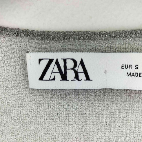 ザラ ZARA セミシースルーニットワンピース レディース S