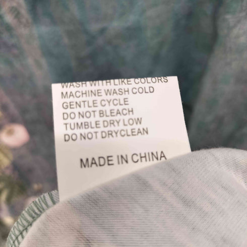 花柄デザイン モックネック L/S シャツ レディース JPN:L