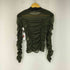 ザラ ZARA 総柄 シアーギャザー L/S トップス レディース import:S
