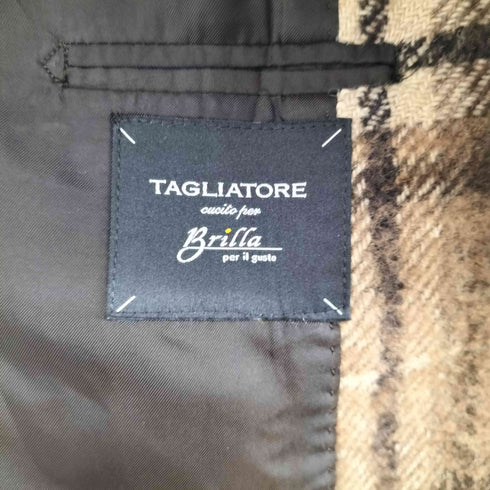 タリアトーレ TAGLIATORE 別注 タータンチェック ウールナイロン テーラードジャケット メンズ 48/7 R