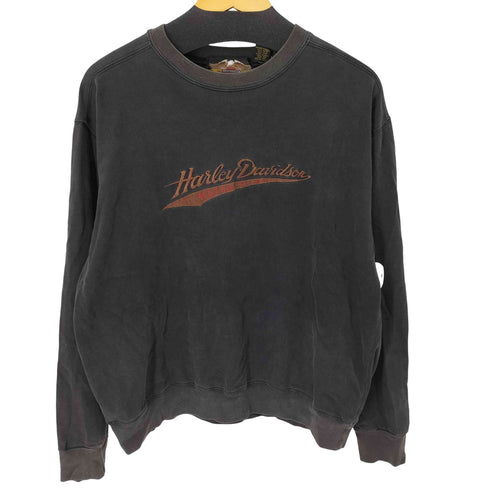 ハーレーダビッドソン HARLEY-DAVIDSON 00S フロントロゴ刺繍スウェット メンズ import:L